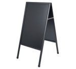 Panneau trottoir, avec tableau noir, noir