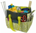 Sac à ouvrage, kiwi/gris