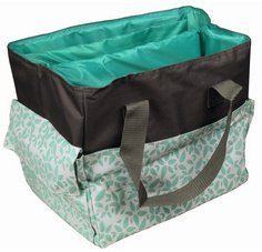 Sac à ouvrage, kiwi/gris