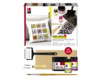 Transferkit textiel 'Soft Linol Print&Colouring'