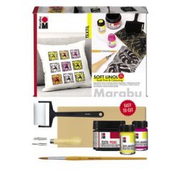 Transferkit textiel 'Soft Linol Print&Colouring'