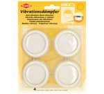 Amortisseurs de vibrations, diamètre : 65 mm, blanc