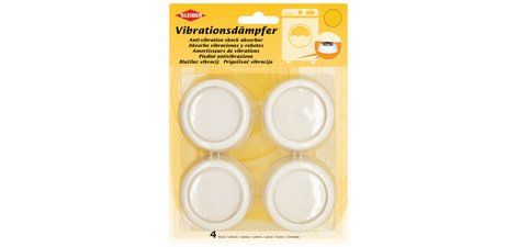 Amortisseurs de vibrations, diamètre : 65 mm, blanc