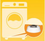 Amortisseurs de vibrations, diamètre : 65 mm, blanc