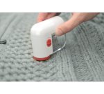 Mini rasoir anti-peluches, sans câble, blanc/rouge