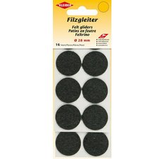 Patins en feutre, diamètre : 35 mm, noir