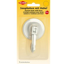 Crochet ventouse, plastique, blanc