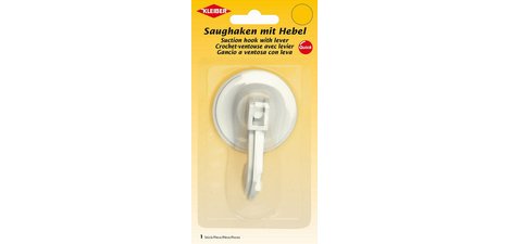 Suction cup hook, plastic, white