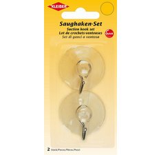 En_crochet ventouse, set de 2, plastique, transpa
