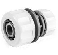 Connecteur de tuyau WHITE LINE, 3/4' sur 1/2', blanc