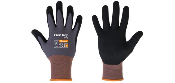 Gants de travail Flex Grip Sandy, noir/gris, XL - La paire