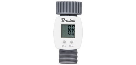 Digitaler Wasserdurchflussmesser WHITE LINE, 3/4", grau
