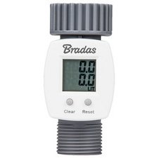 Digitale waterdebietmeter WHITE LINE, 3/4'', grijs/wit