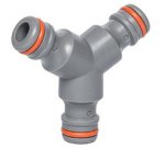 Connecteur de tuyau WHITE LINE en Y, 1/2', gris