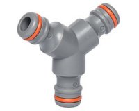 Connecteur de tuyau WHITE LINE en Y, 1/2', gris