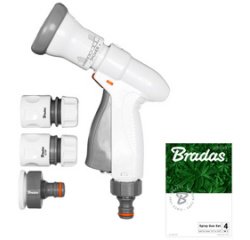 Garden shower head kit SUPER SPRAY, gray/white