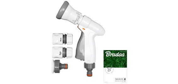 Kit de douchette de jardin SUPER SPRAY, gris/blanc