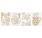 Kit de décoration pour fenêtre 'Printemps', 250x350 mm