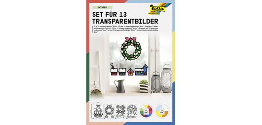 Kit de décoration pour fenêtre 'Hiver', 250 x 350 mm