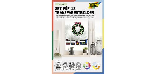 Kit de décoration pour fenêtre 'Hiver', 250 x 350 mm