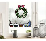 Kit de décoration pour fenêtre 'Hiver', 250 x 350 mm