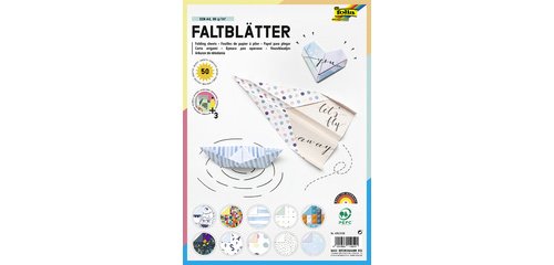 Feuille de papier à plier avec motif, A4, 50 feuilles
