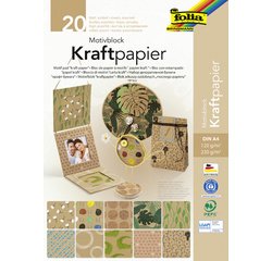 Bloc à motifs 'Papier kraft II', A4, 20 feuilles