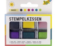 Tampon encreur set 'Basic', 6 couleurs assorties
