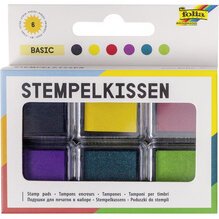 Tampon encreur set 'Basic', 6 couleurs assorties