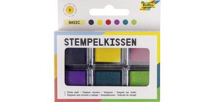 Tampon encreur set 'Basic', 6 couleurs assorties