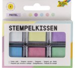 Tampon encreur set 'Pastel', 6 couleurs assorties