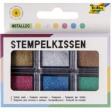 Tampon encreur set 'Metallic', 6 couleurs assorties