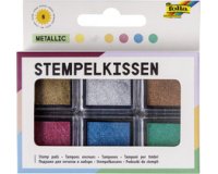 Tampon encreur set 'Metallic', 6 couleurs assorties
