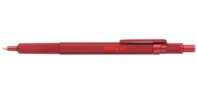 Retractable ballpoint pen 600, metallic red
