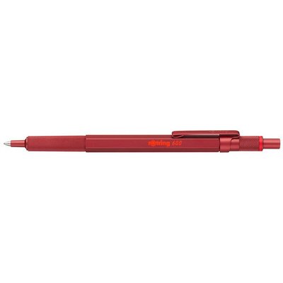 Stylo à bille rétractable 600, rouge métallique