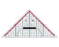 Equerre géométrique, plexiglas, hypoténuse: 230 mm