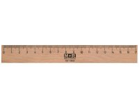 Règle en bois, 500 mm, hêtre, avec insert métallique