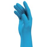 Gant de protection à usage unique u-fit, taille S, bleu - Boîte de 100 gants