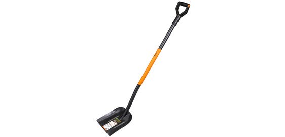 Pelle en acier, longueur 1.250 mm, noir/orange