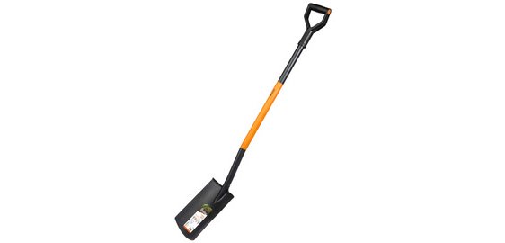 Flachspaten, Länge 1.250 mm, schwarz/orange