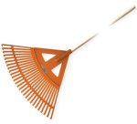 Balai à feuilles Quick Fit, manche en bois, 27 dents