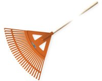 Balai à feuilles Quick Fit, manche en bois, 27 dents