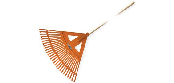 Balai à feuilles Quick Fit, manche en bois, 27 dents