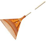 Balai à feuilles Quick Fit, manche en bois, 22 dents