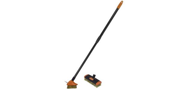 Kit de nettoyage à brosses métalliques, télescopique