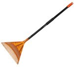 Balai à feuilles avec manche métallique, 22 dents