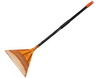 Balai à feuilles avec manche métallique, 22 dents