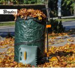 Chariot ramasse-feuilles multibin, pliable,160 litres