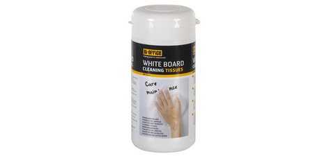 Lingettes nettoyantes tableau blanc, 100 pièces
