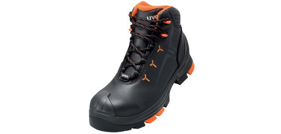 2 Chaussures montantes S3 SRC, T. 40, noir/orange